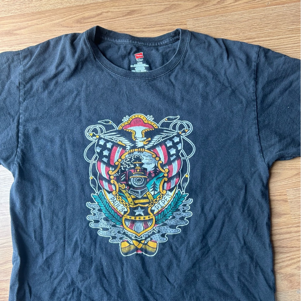 Black Hanes Vintage Graphic Tee